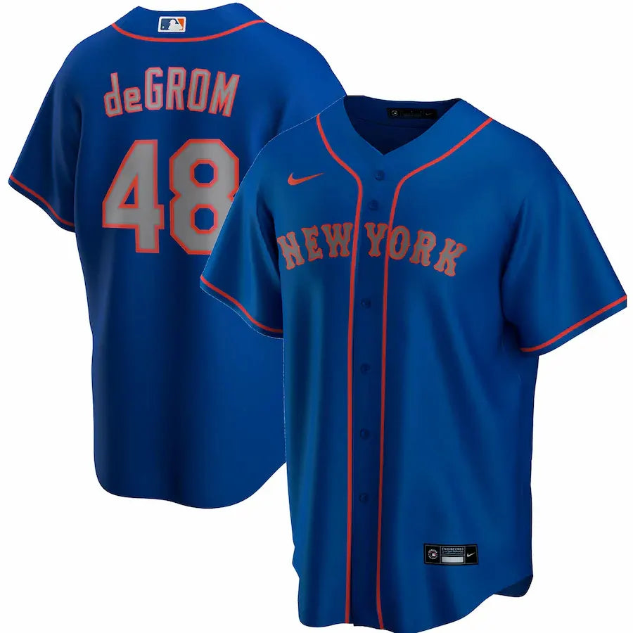 deGrom Mets Blue Jersey nike