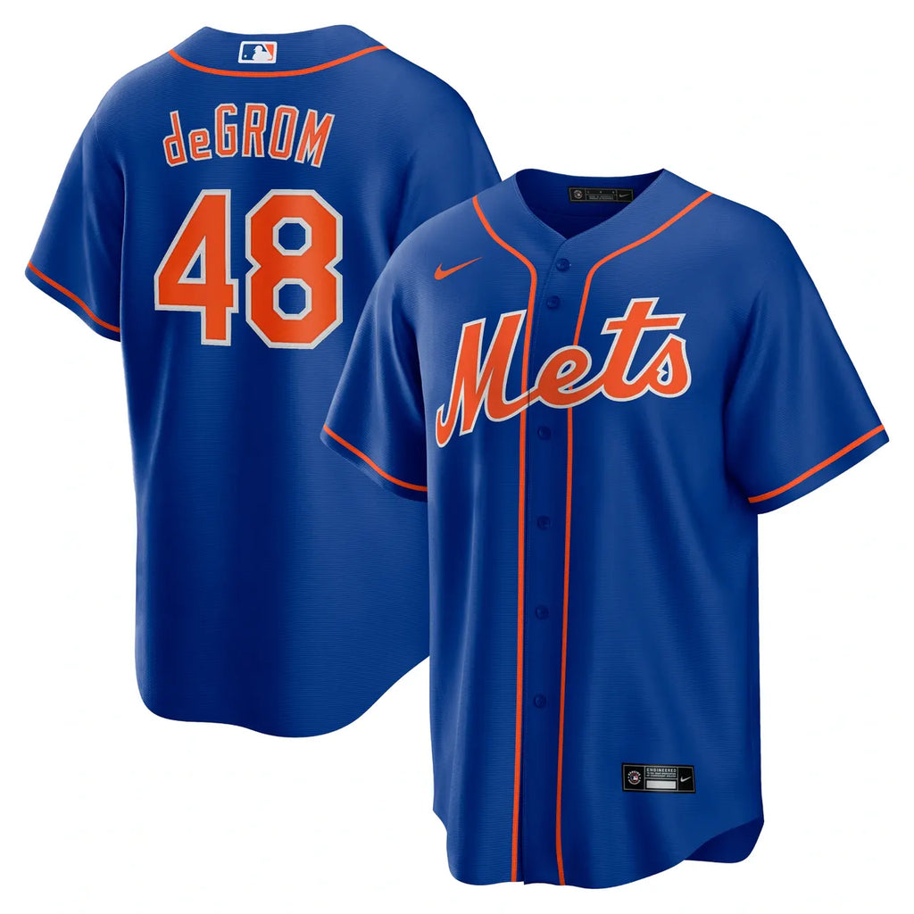 deGrom Mets Gray Jersey - Hình 5