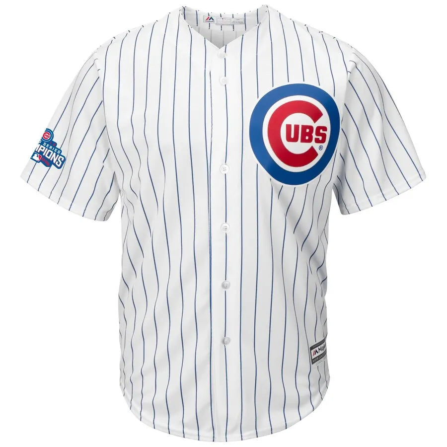 Majestic Baez Cubs Pinstripe Jersey - Hình 2