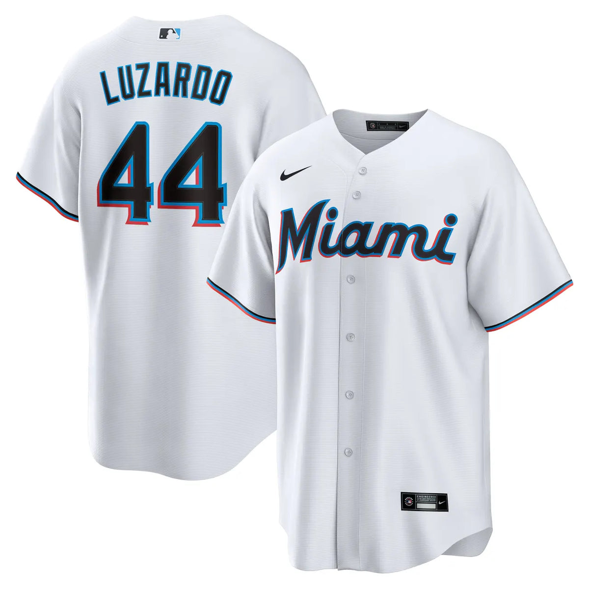 Luzardo Marlins White Jersey