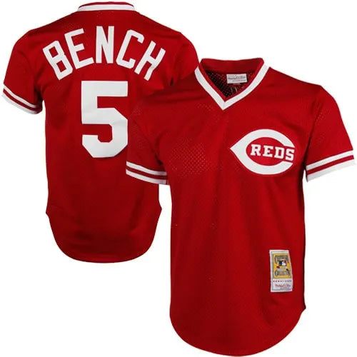 mitchell Bench Reds Red Jersey