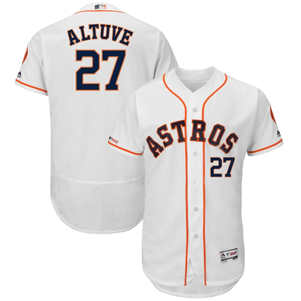 Majestic Altuve Astros White Jersey