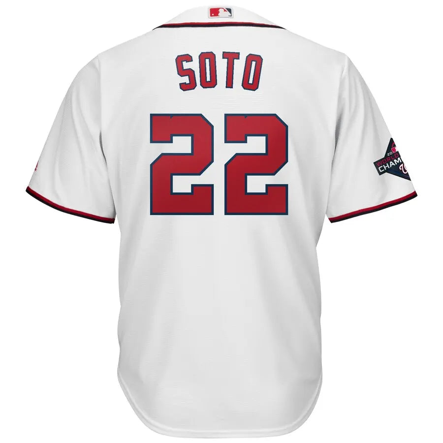 Nationals Soto #22 White Jersey - Hình 3