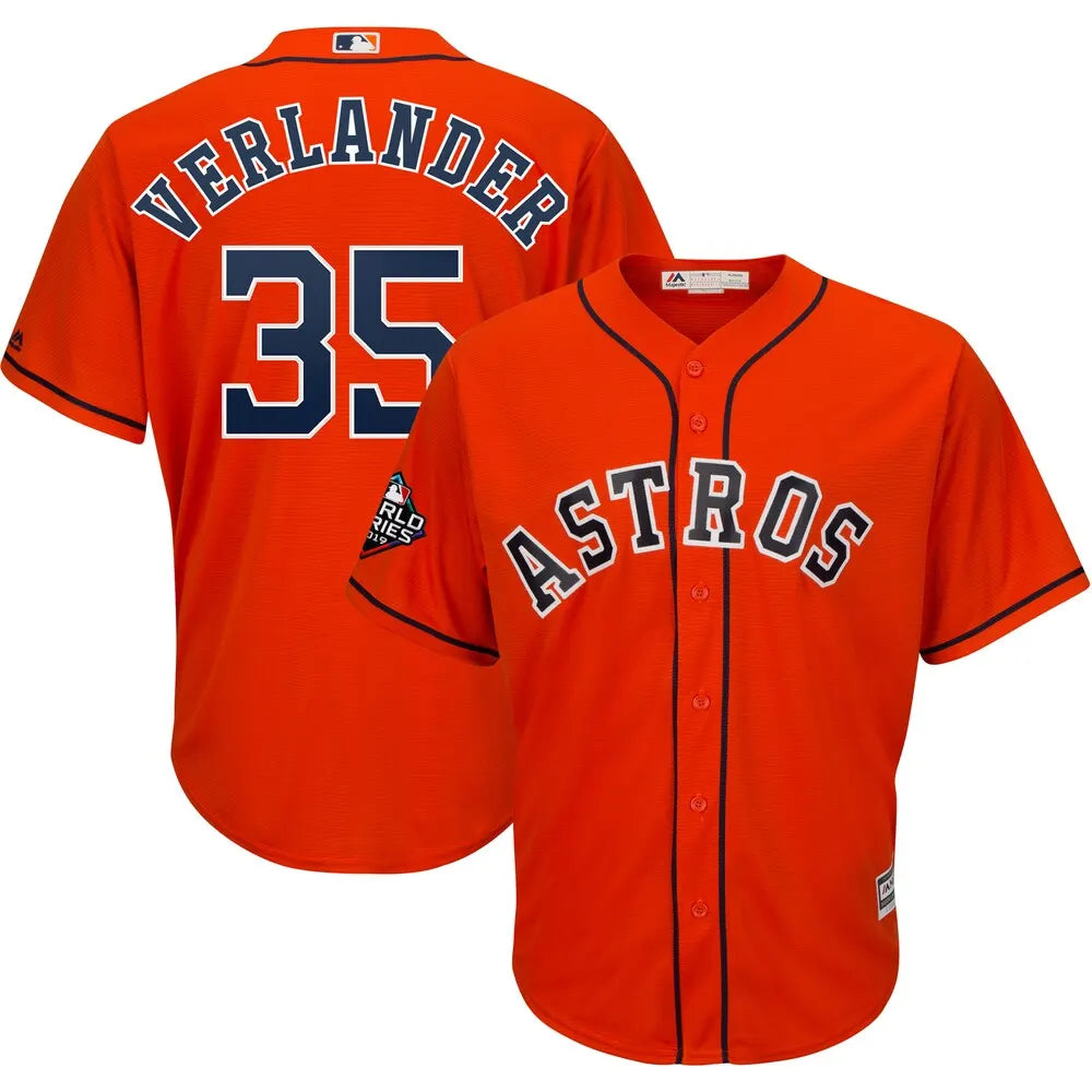 majestic Verlander Astros Orange Jersey