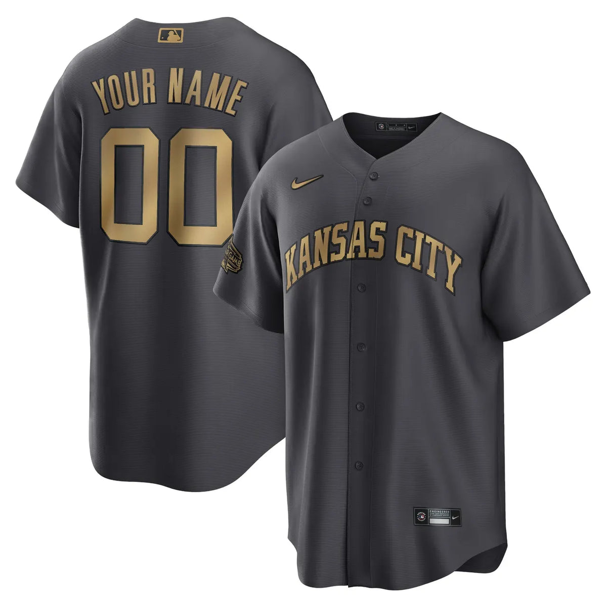 Kansas City Gray Gold Custom Jersey