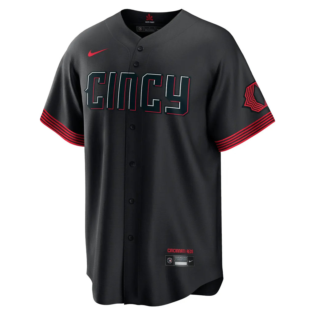 Griffey Jr Reds Black Jersey - Hình 3