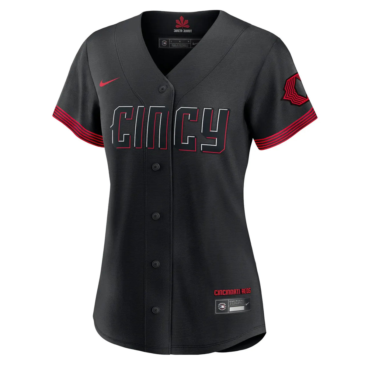 Nike Griffey Reds Black Jersey - Hình 3