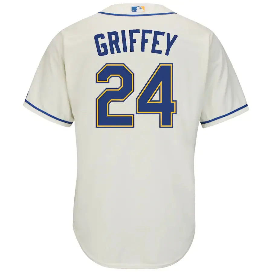 Griffey Mariners Cream Jersey - Hình 2