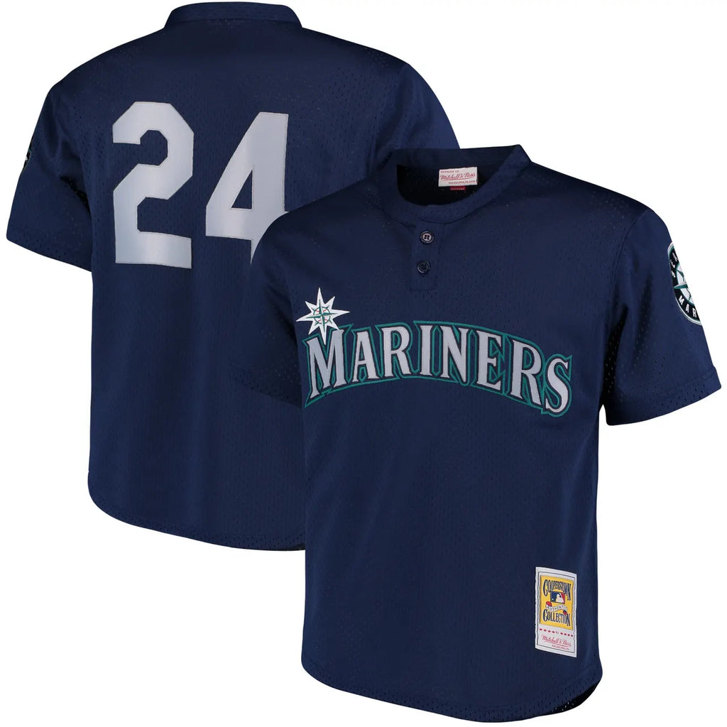 Mitchell & Ness Mariners Navy Jersey - Hình 2