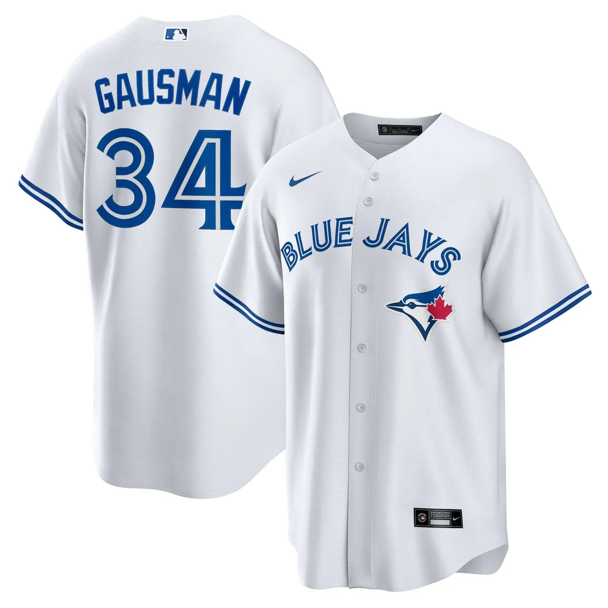 white Gausman Blue Jays Jersey