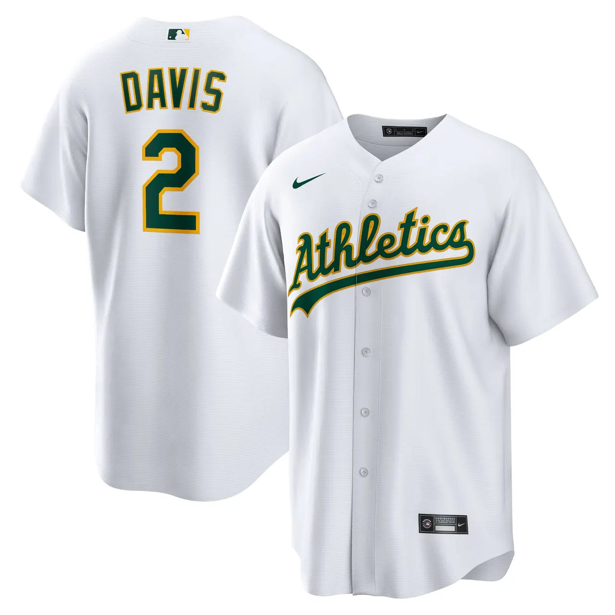 Davis Oakland A's White Jersey