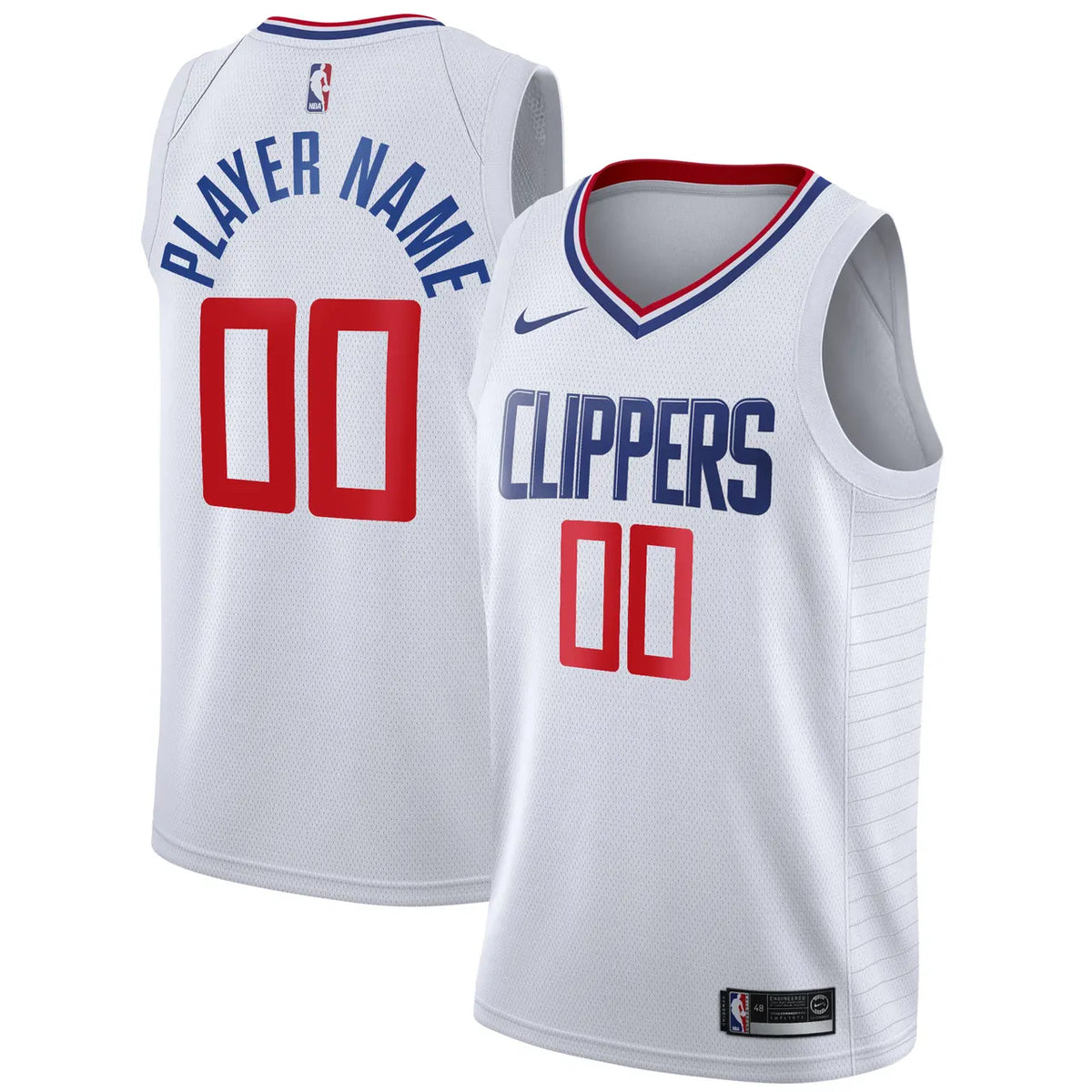 nike Clippers White Association Jersey - Hình 2
