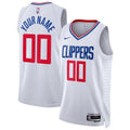 nike association Clippers White Custom Jersey