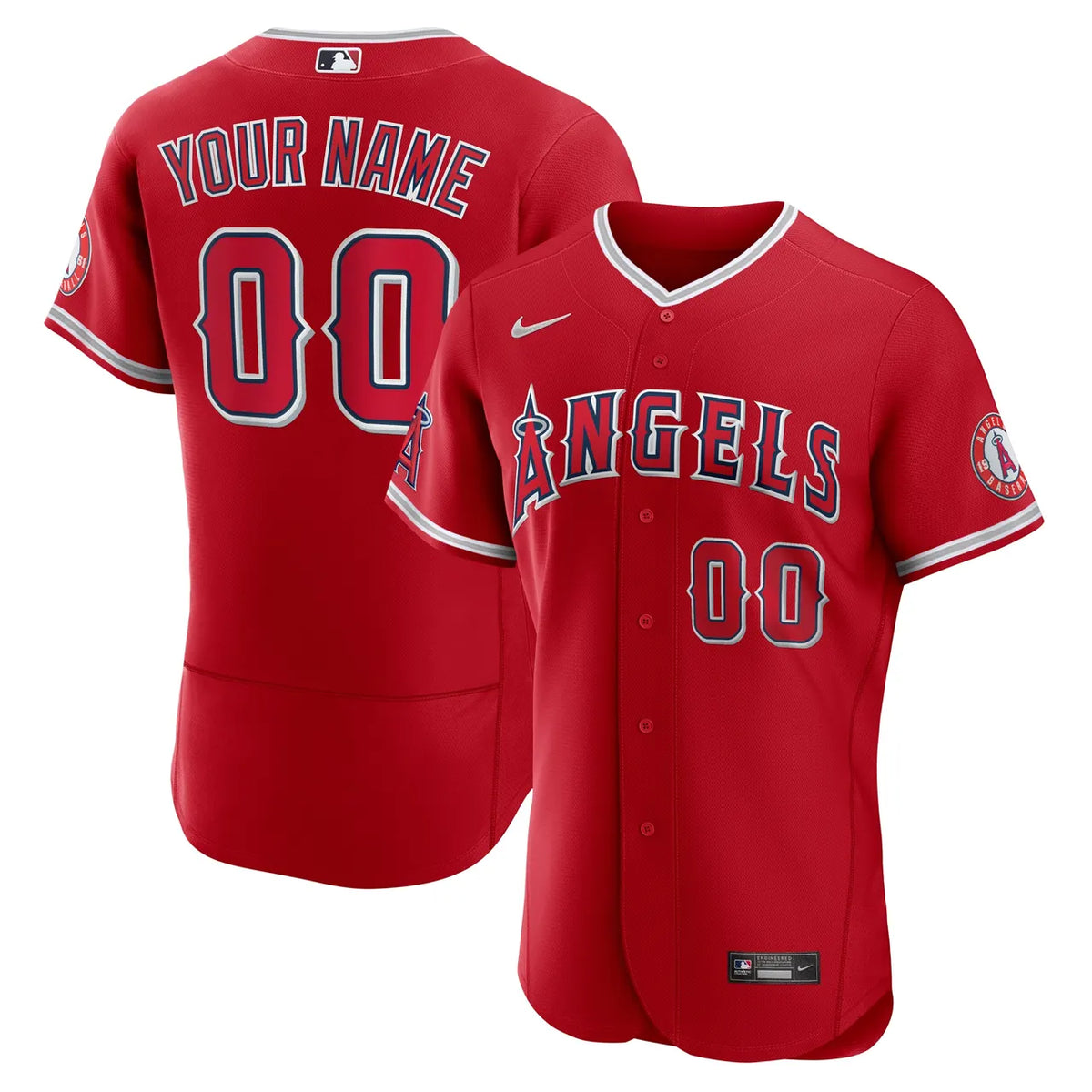 Angels Red Custom Jersey
