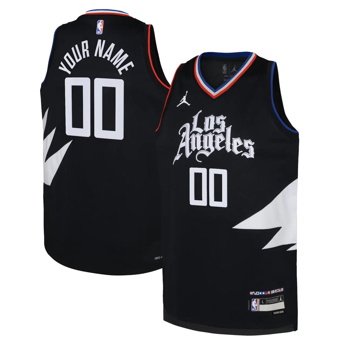 Clippers Black Custom Jersey