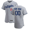 nike Dodgers Gray Custom Jersey
