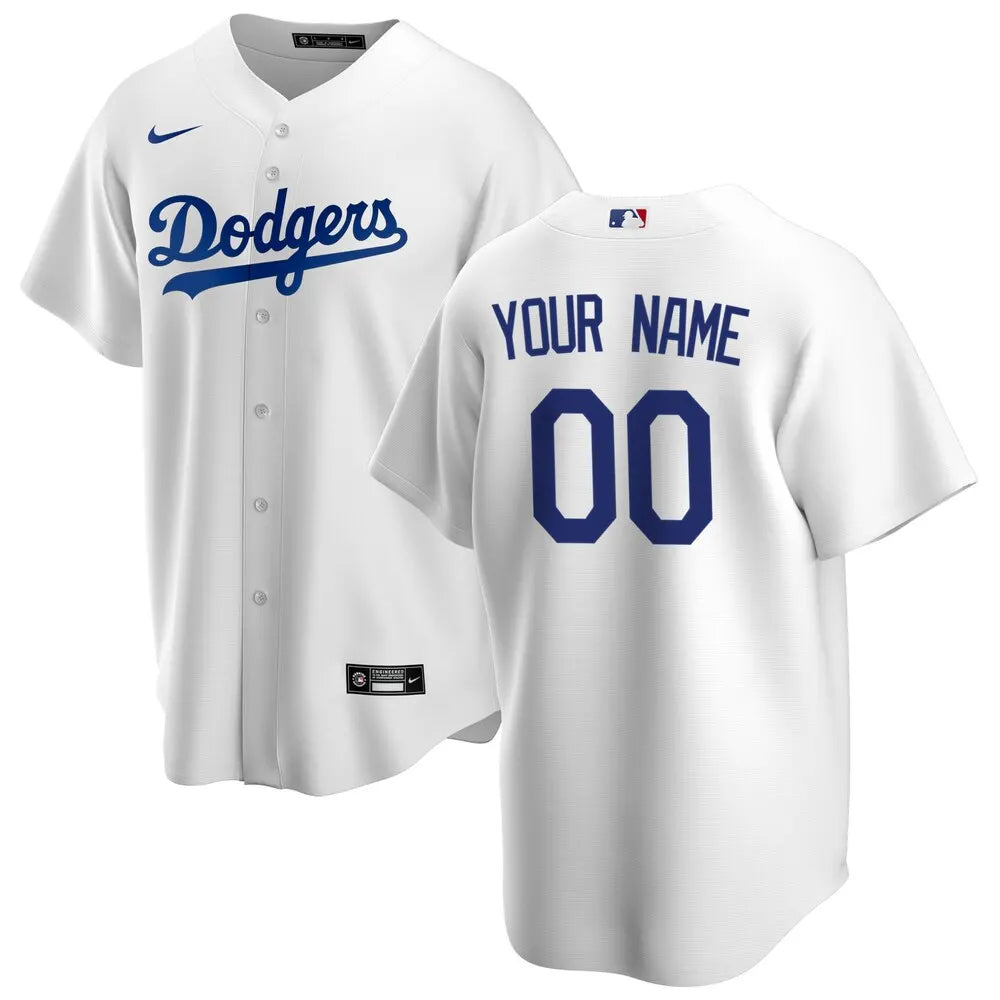 nike Dodgers Personalized White Jersey