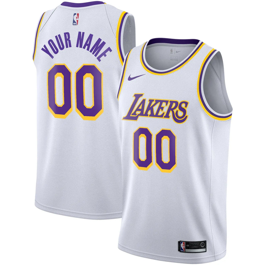 Lakers White Custom Jersey nike