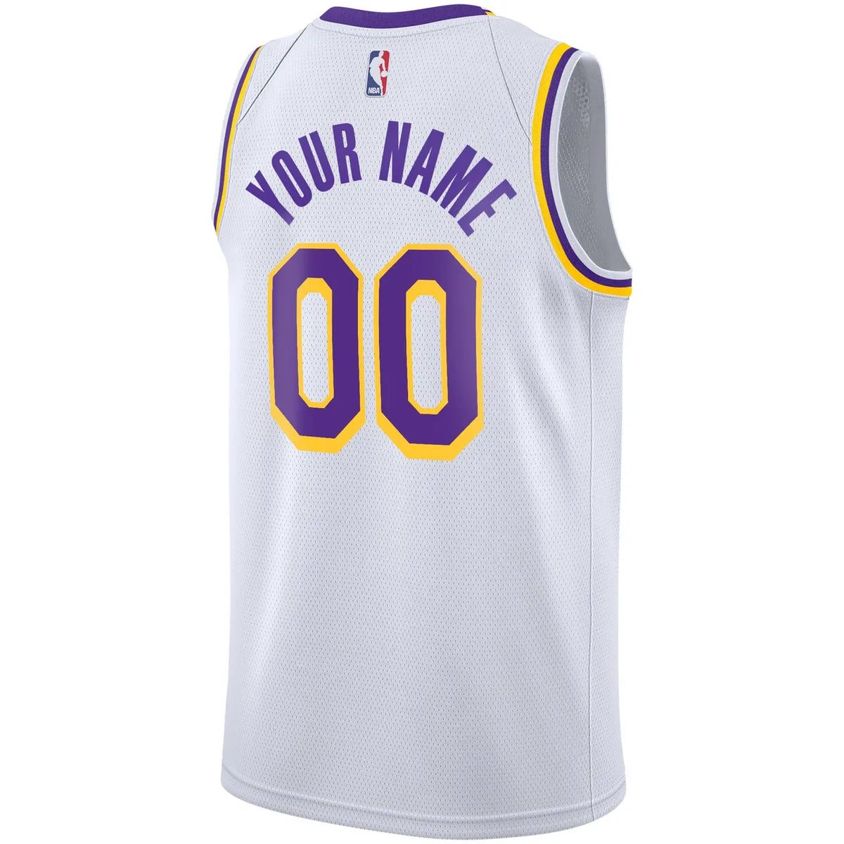 Lakers White Custom Jersey nike - Hình 3