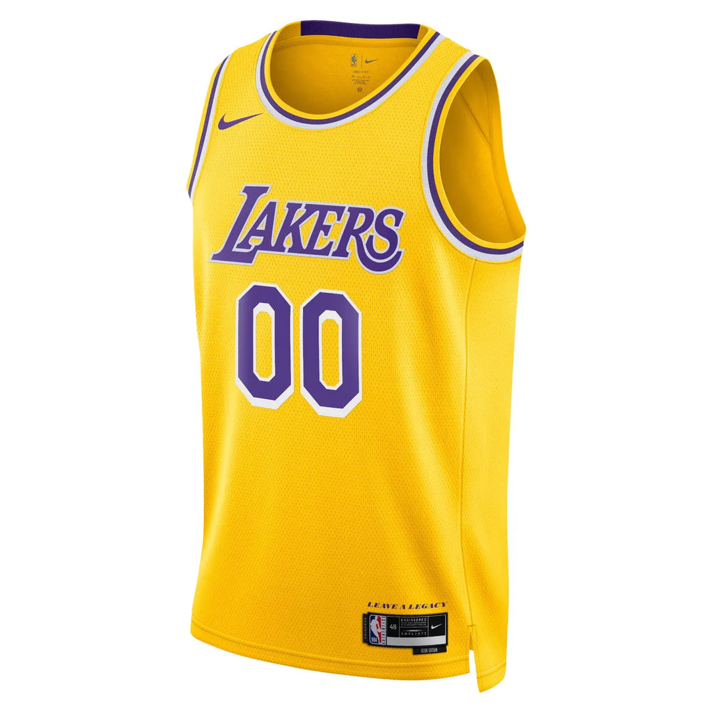 nike personalized Lakers Gold Custom Jersey - Hình 2