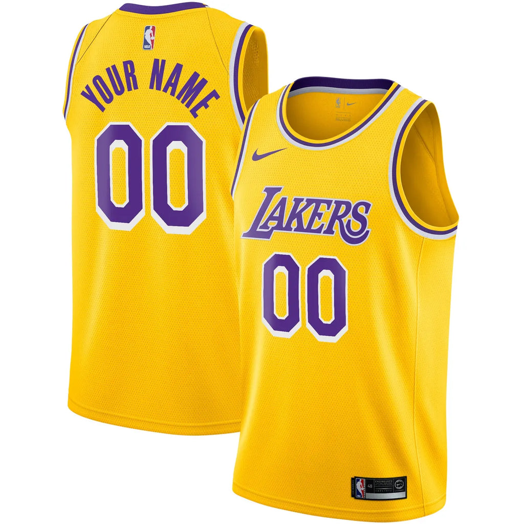 Lakers Gold Custom Jersey nike