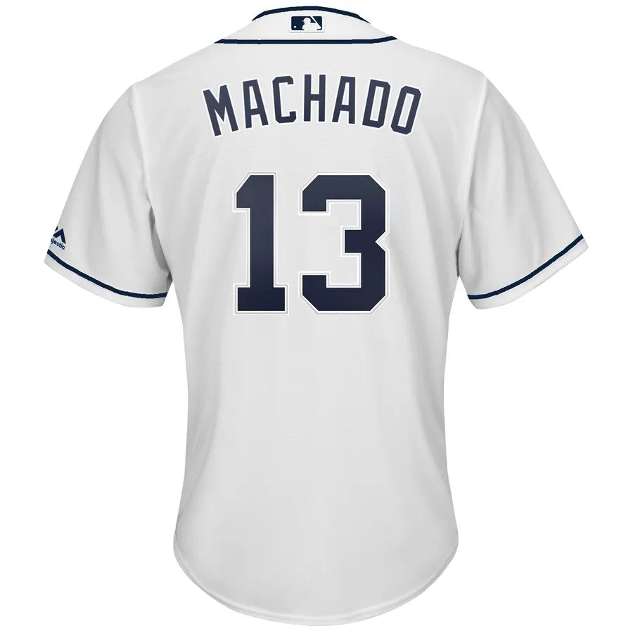 Majestic Machado Padres White Jersey - Hình 3