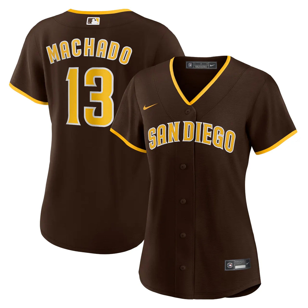 nike Machado Padres Pinstripe Jersey - Hình 12