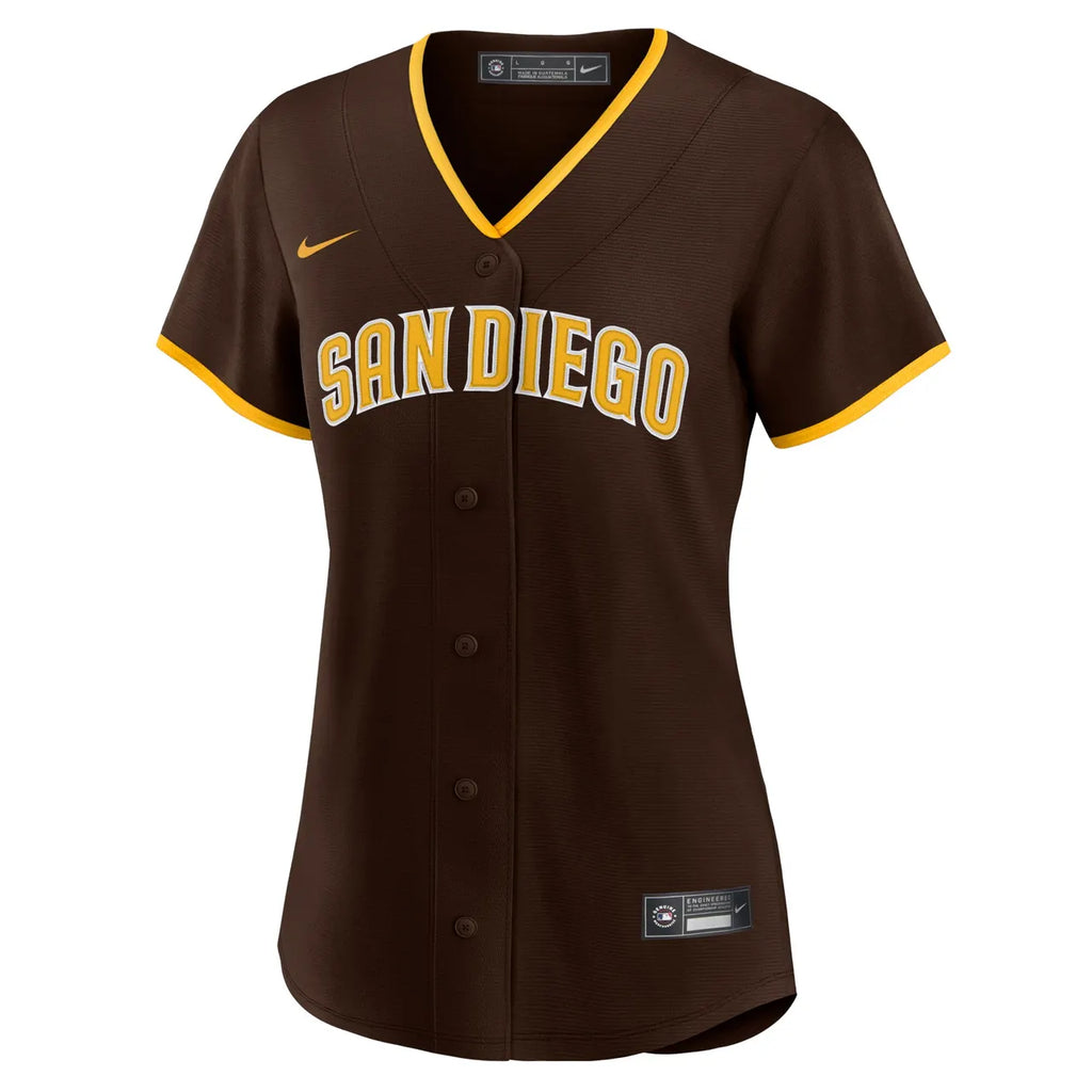 nike Machado Padres Pinstripe Jersey - Hình 6