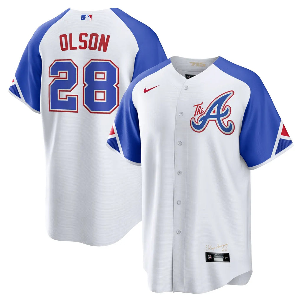 Olson Braves White Jersey nike - Hình 2