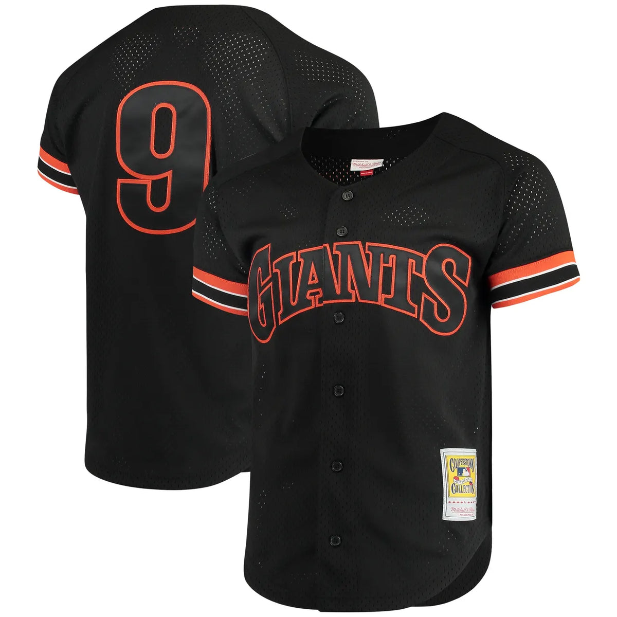mitchell ness Giants Black Cooperstown Jersey