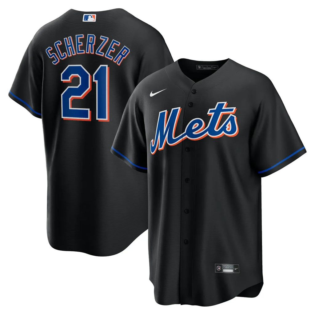 Scherzer Mets Black Jersey - Hình 2