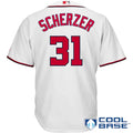 majestic Scherzer Nationals White Jersey