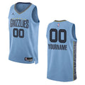 Jordan Grizzlies Blue Custom Jersey
