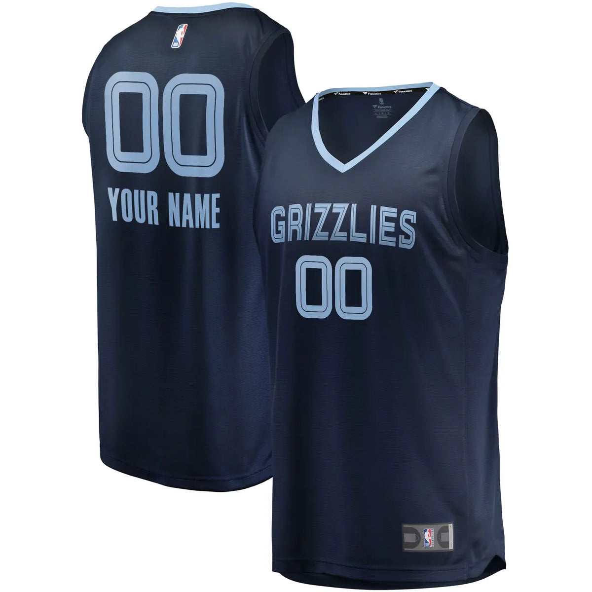 fanatics Grizzlies Navy Custom Jersey