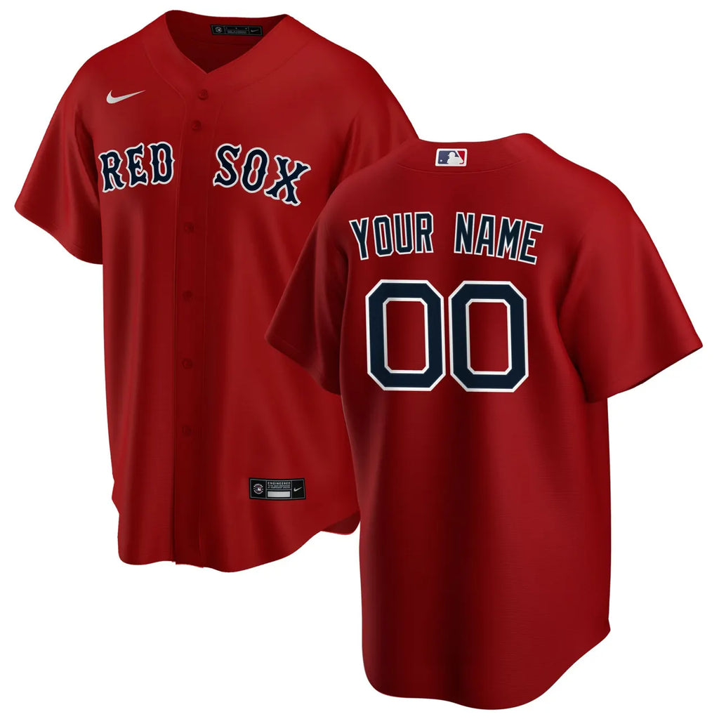 Red Sox Red Custom Jersey