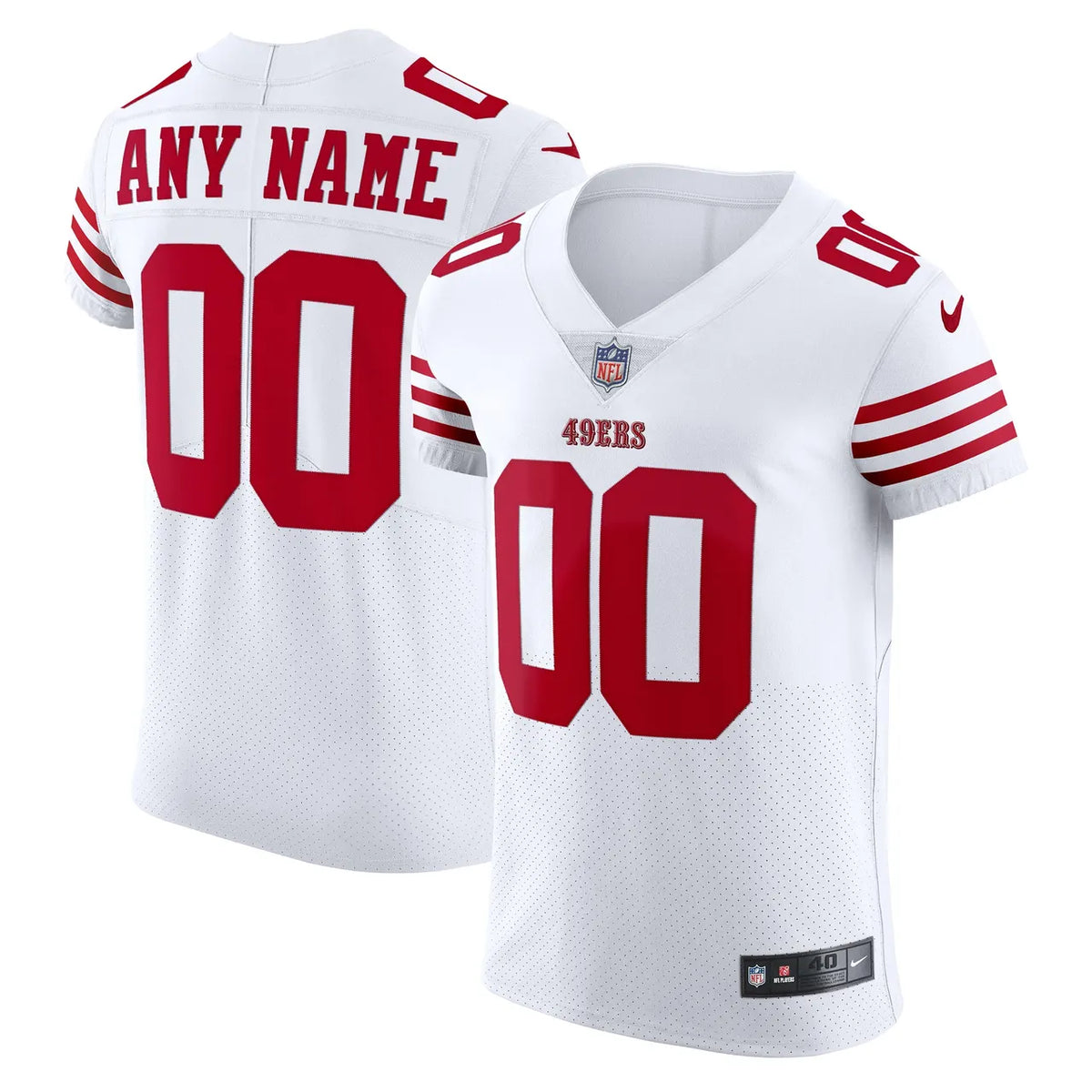 49ers White Custom Jersey nike personalized