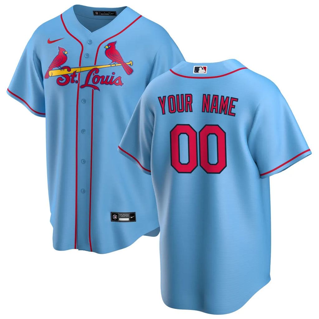 nike personalized Cardinals Light Blue Custom Jersey