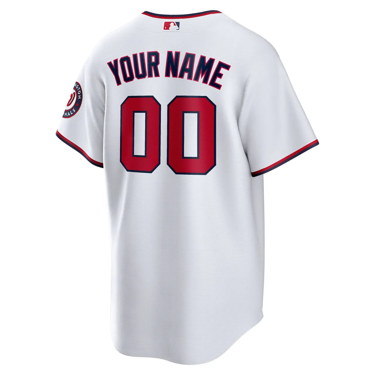 nike Nationals White Replica Custom Jersey - Hình 3