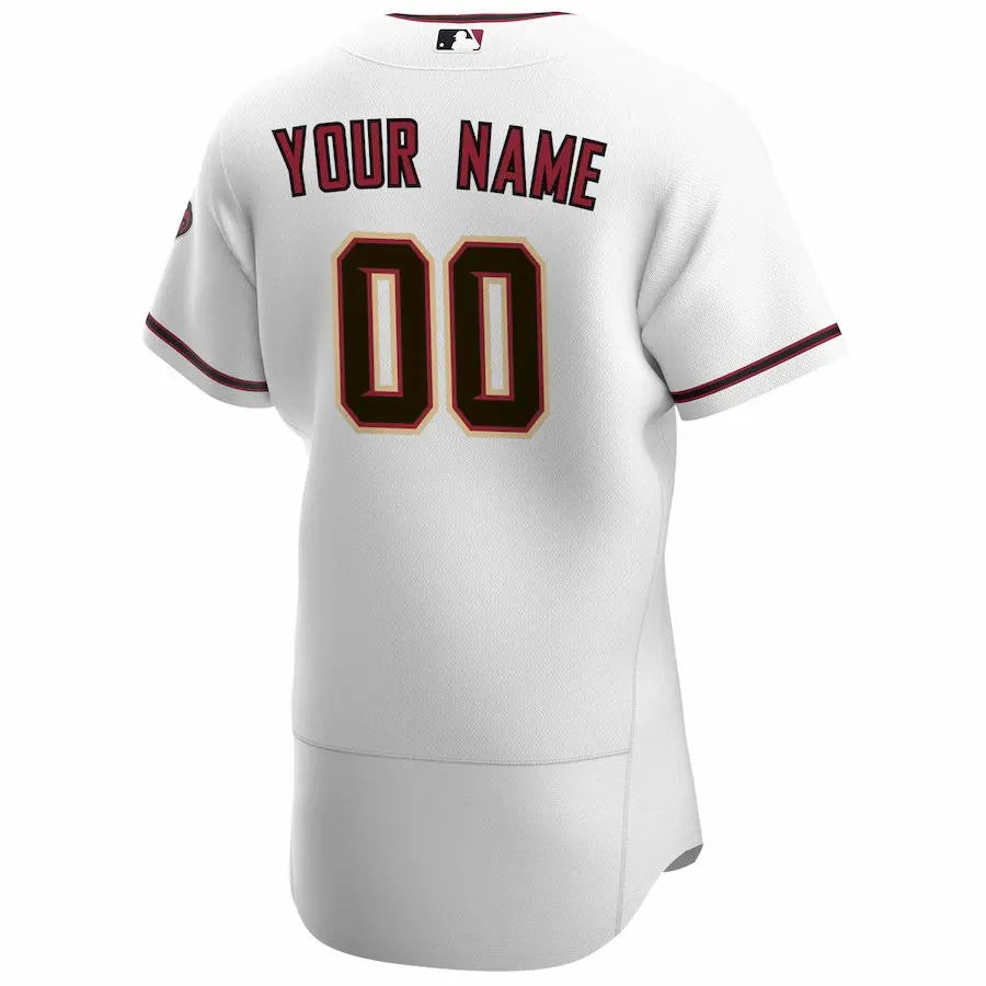 D-backs White Custom Jersey - Hình 2