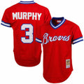 Murphy Braves Red Throwback Jersey