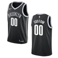 nike personalized Nets Black Custom Jersey