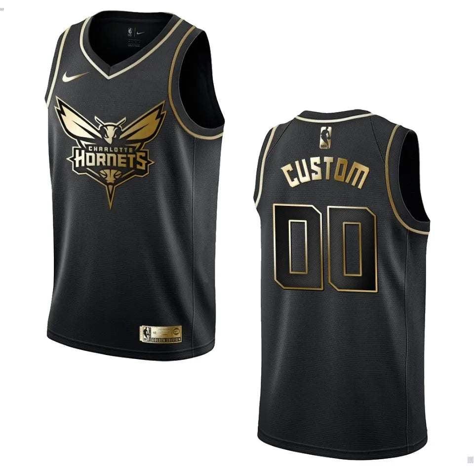 Hornets Black Custom Jersey