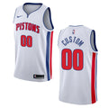 icon Nike Pistons White Custom Jersey