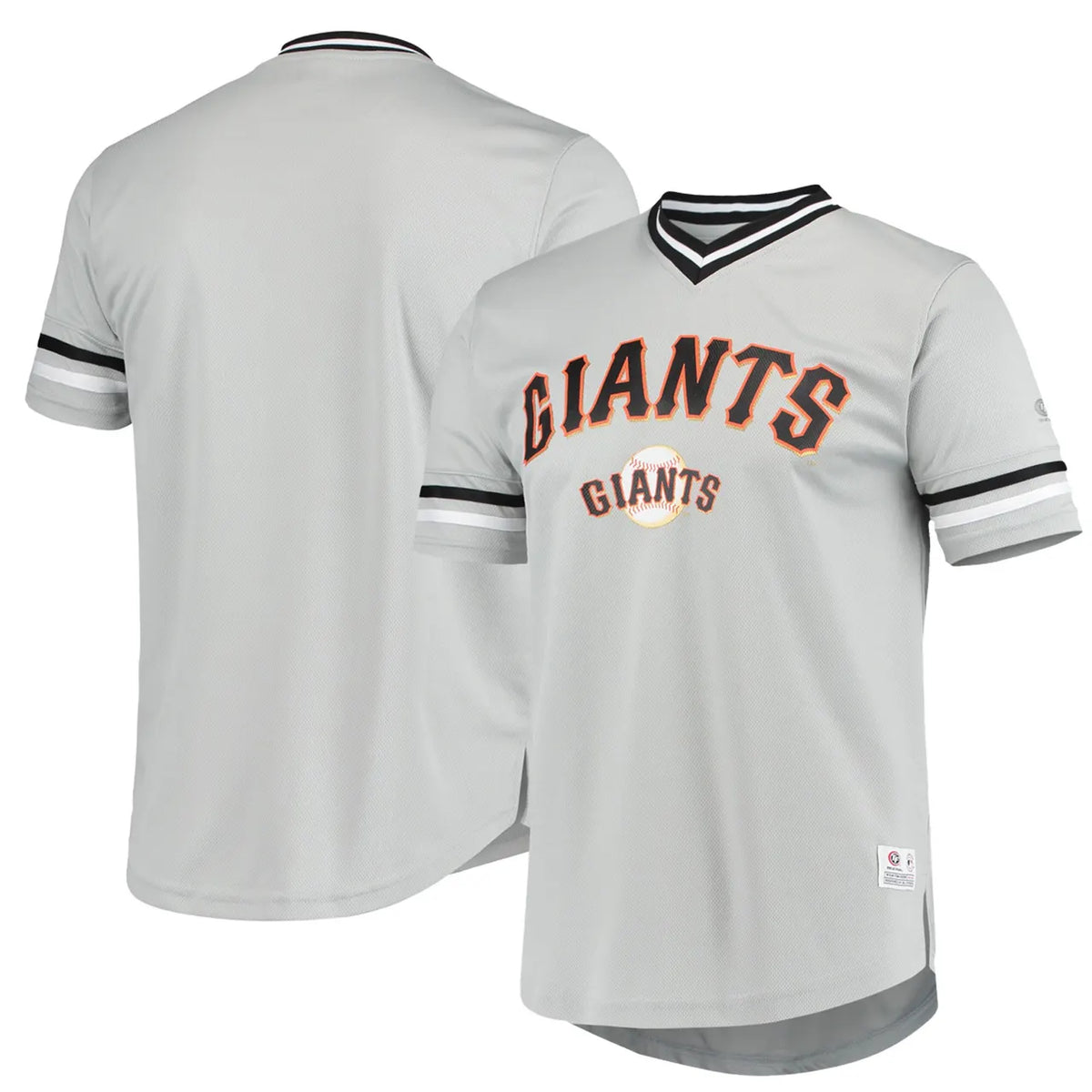 majestic Giants Gray Throwback Jersey - Hình 2