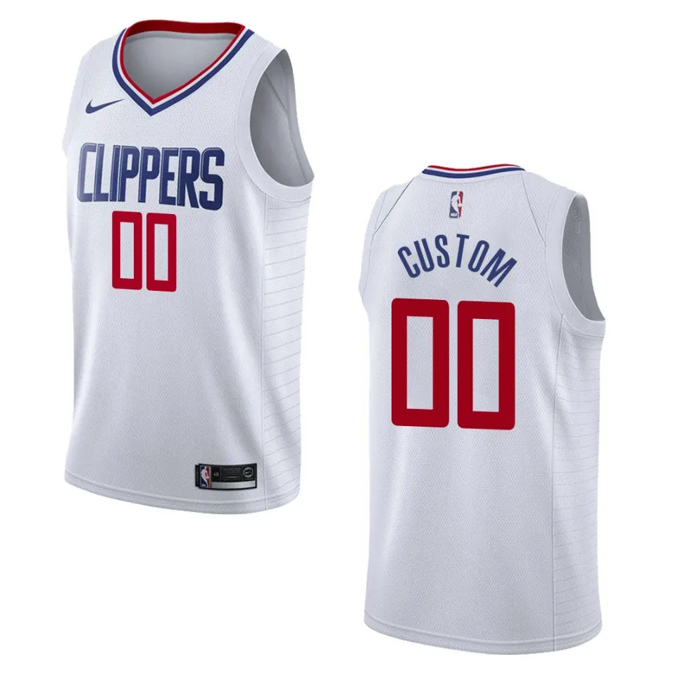 Clippers White Custom Jersey