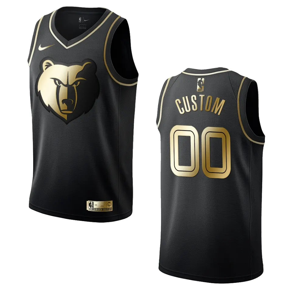 Grizzlies Black Custom Jersey