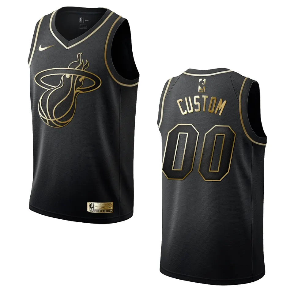 Heat Black & Gold Custom Jersey