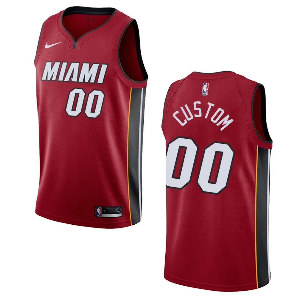 nike Miami Heat Maroon Custom Jersey