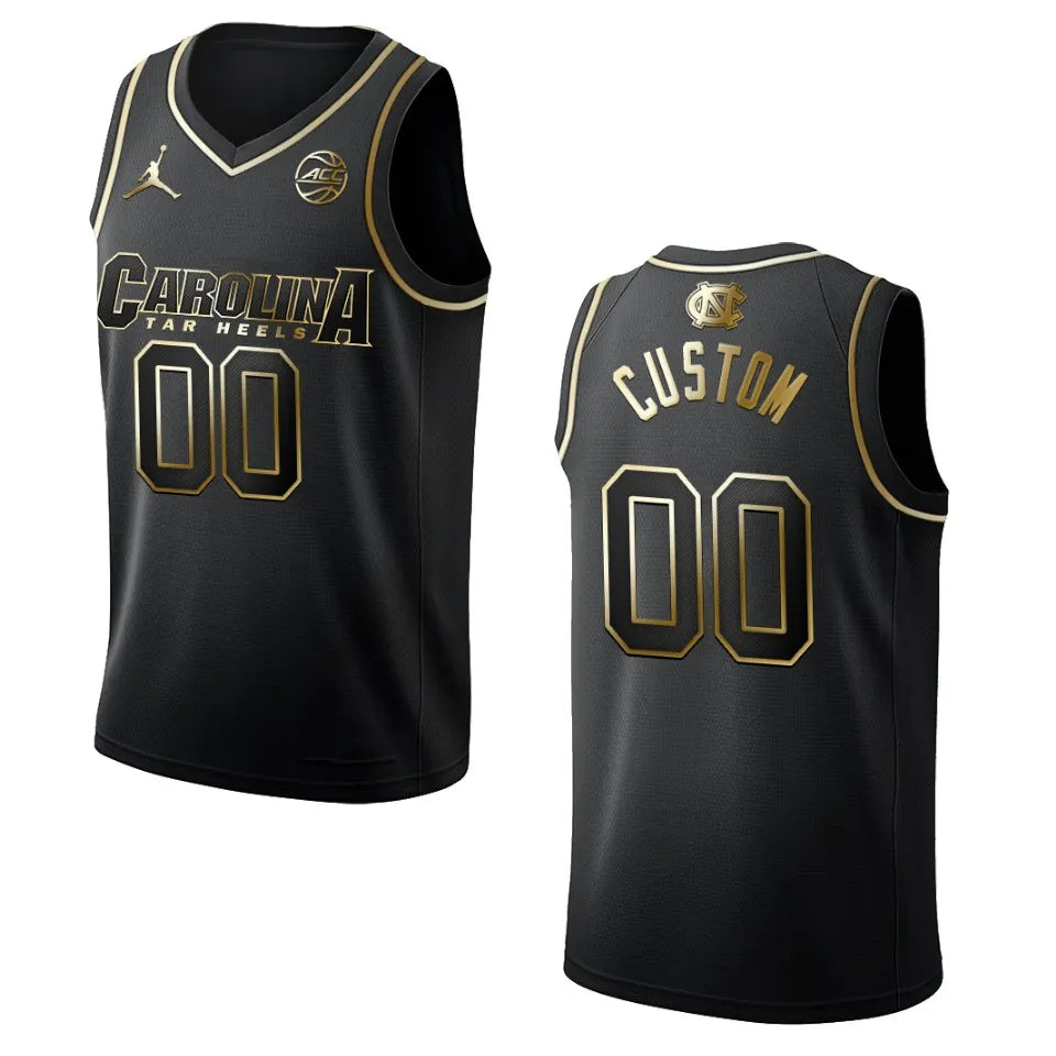 Jordan Carolina Tar Heels Black Custom Jersey