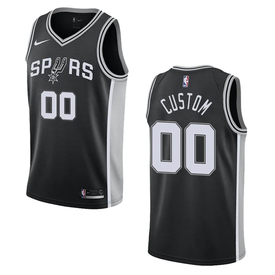 Nike Spurs Custom Black Jersey